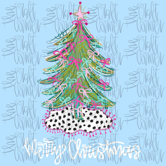 Christmas Tree PNG, Merry Christmas PNG, Holiday PNG, Trendy Png, Coquette Christmas Png, Stars Png, Faux Glitter Png, Preppy Christmas Png