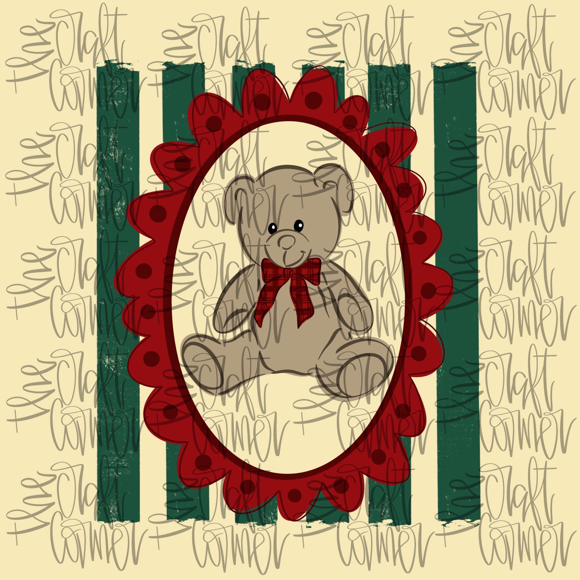 Christmas Bear PNG, Holiday Plaid PNG, Vintage Christmas PNG, Preppy Png, Trending Png, Vintage Coquette Png, Whimsical Png, Merry Christmas