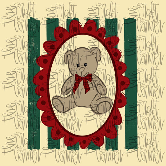 Christmas Bear PNG, Holiday Plaid PNG, Vintage Christmas PNG, Preppy Png, Trending Png, Vintage Coquette Png, Whimsical Png, Merry Christmas