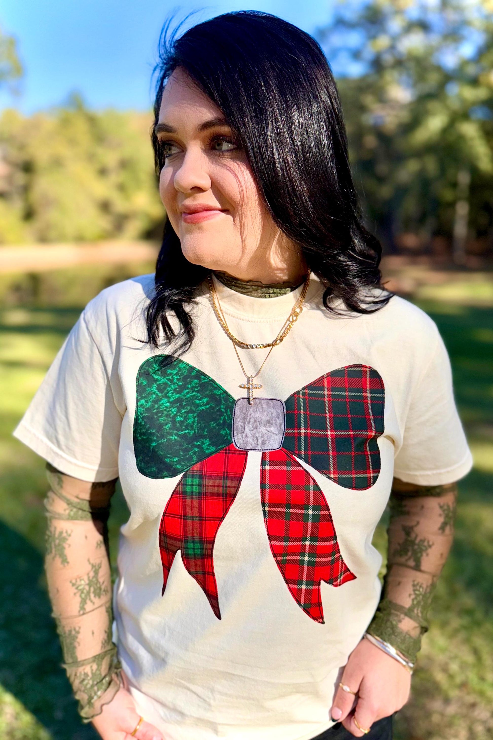 Christmas Bow PNG, Holiday Plaid Bow PNG, Coquette Christmas PNG, Velvet Fabric Png, Trendy Png, Preppy Png, Girly Png, Merry Christmas Png