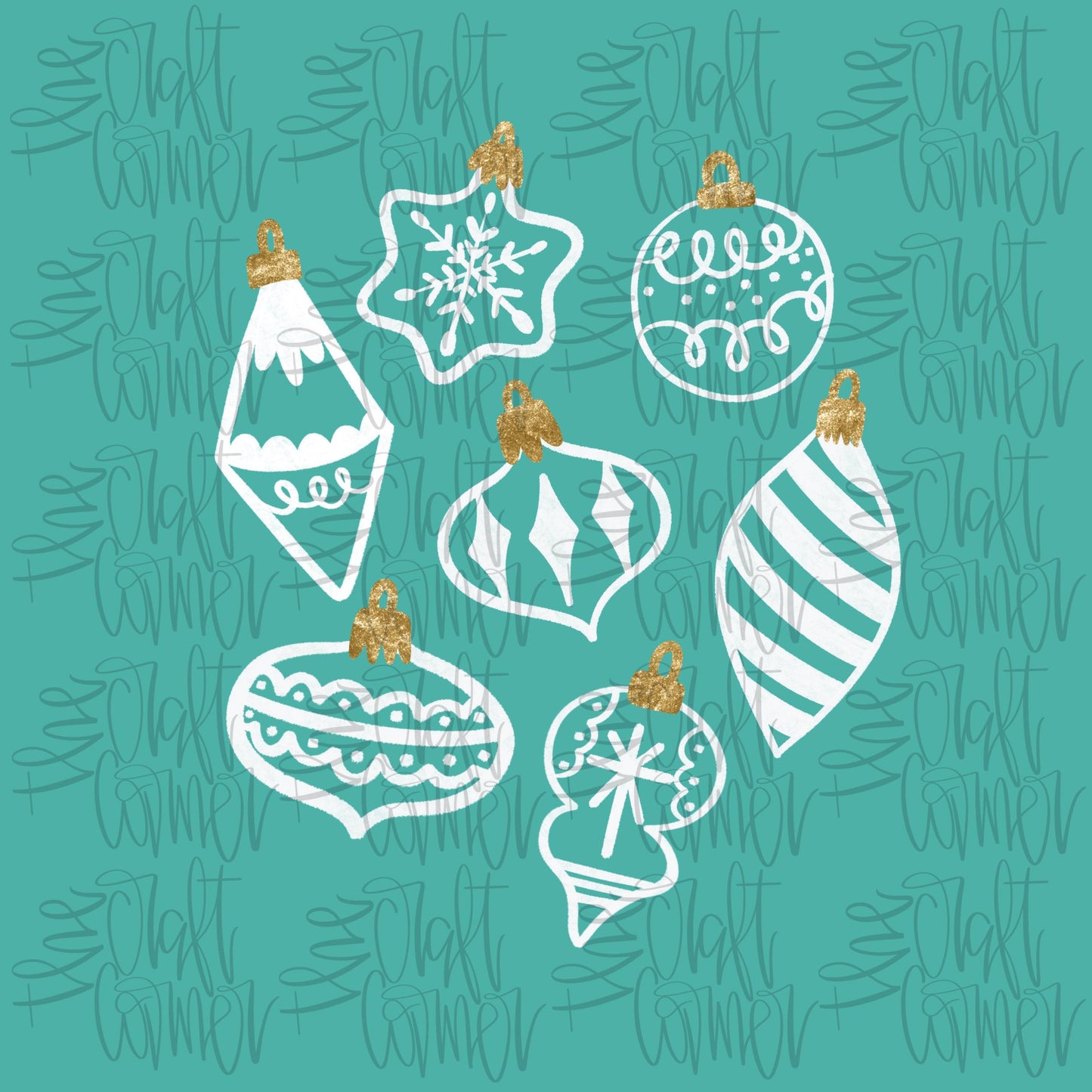 Christmas Ornaments PNG, Merry Christmas PNG, Holiday PNG, Merry and Bright Png, Christmas Tree Png, Whimsical Png, Trendy Png