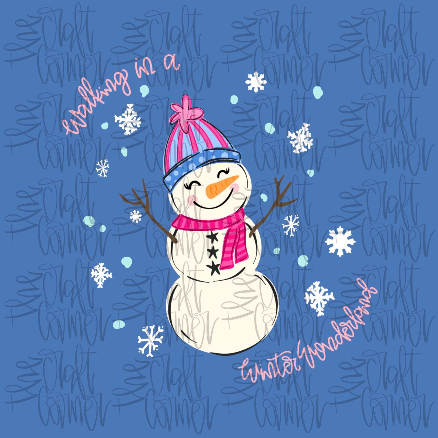 Snowman PNG, Winter Wonderland PNG, Christmas PNG, Holiday Png, Whimsical Png, Snow Png, Preppy Png, Trendy Png, Snowflakes Png