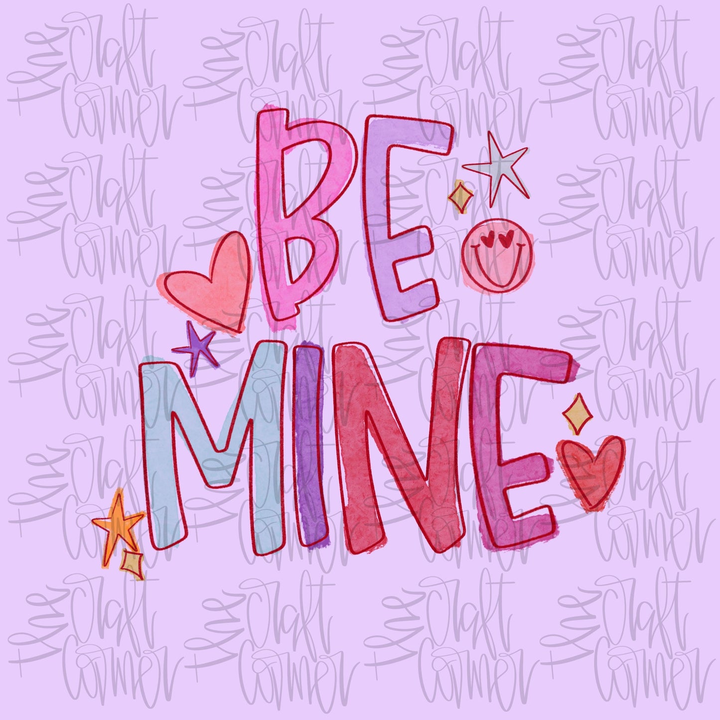 Be Mine PNG, Valentines PNG, February 14th PNG, Love Png, Watercolor Png, Doodle Png, Trendy Png, Xoxo Png, Lovers Png, Preppy Png