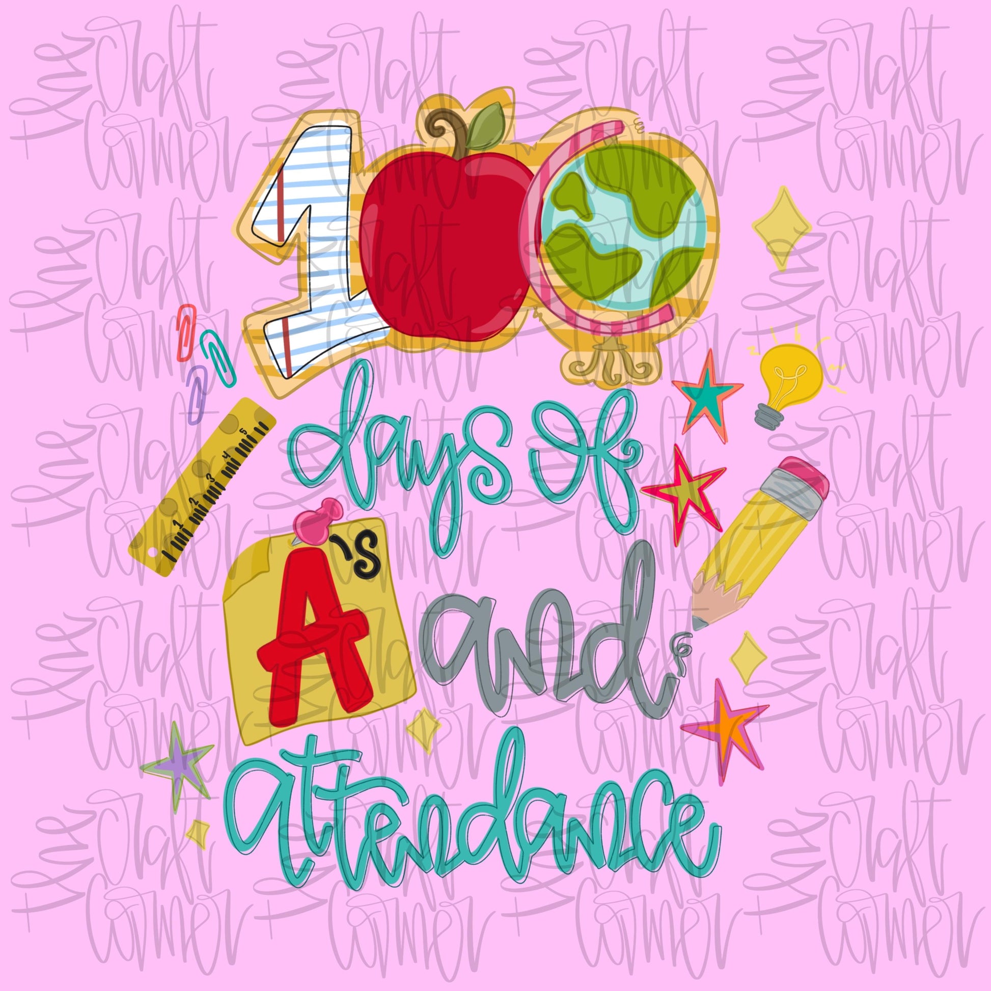 100 Days Of School PNG, School PNG, Classroom PNG, Students Png, Teacher Png, Celebrate Png, Doodle Png, Preppy Png, Trendy Png