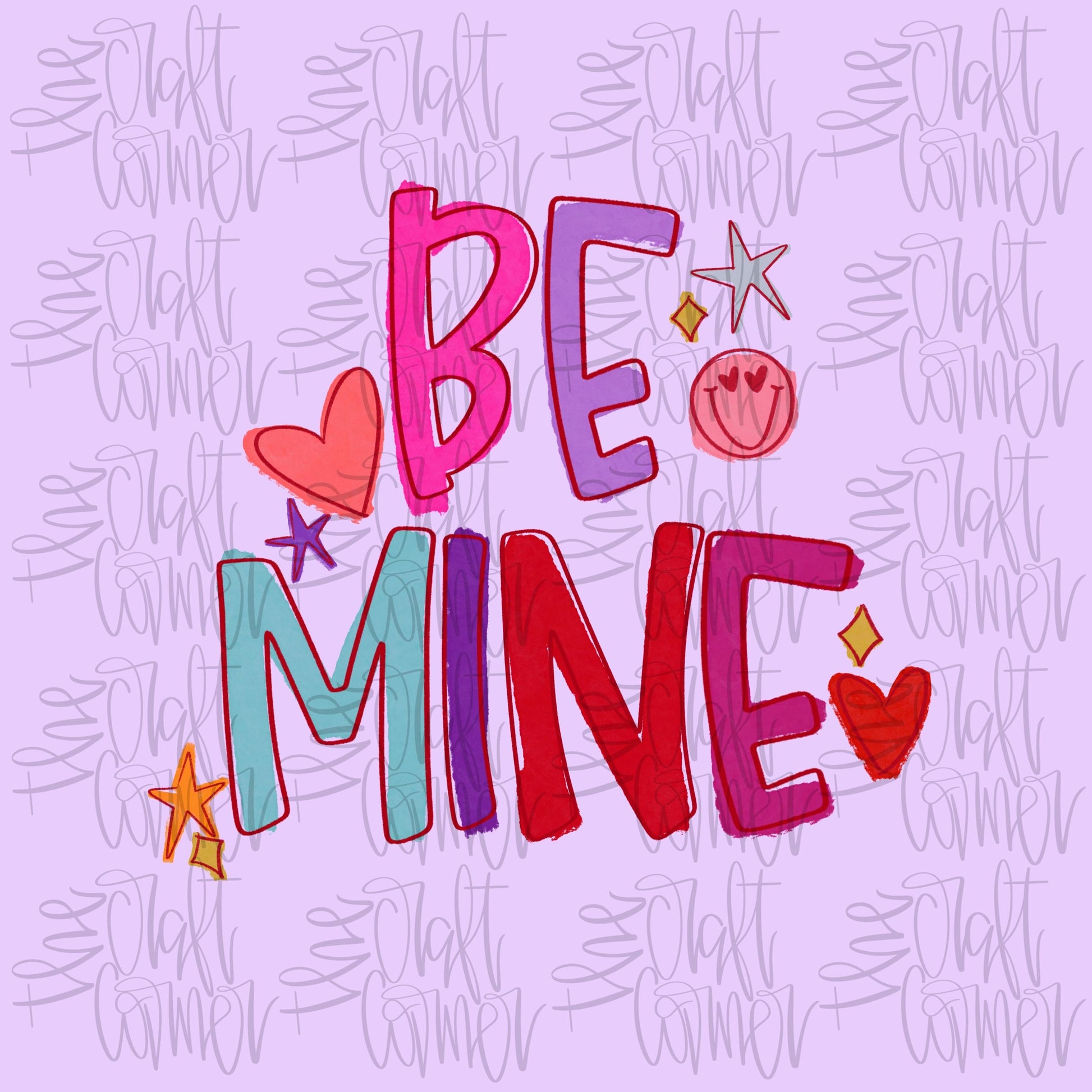 Be Mine PNG, Valentines PNG, February 14th PNG, Love Png, Watercolor Png, Doodle Png, Trendy Png, Xoxo Png, Lovers Png, Preppy Png