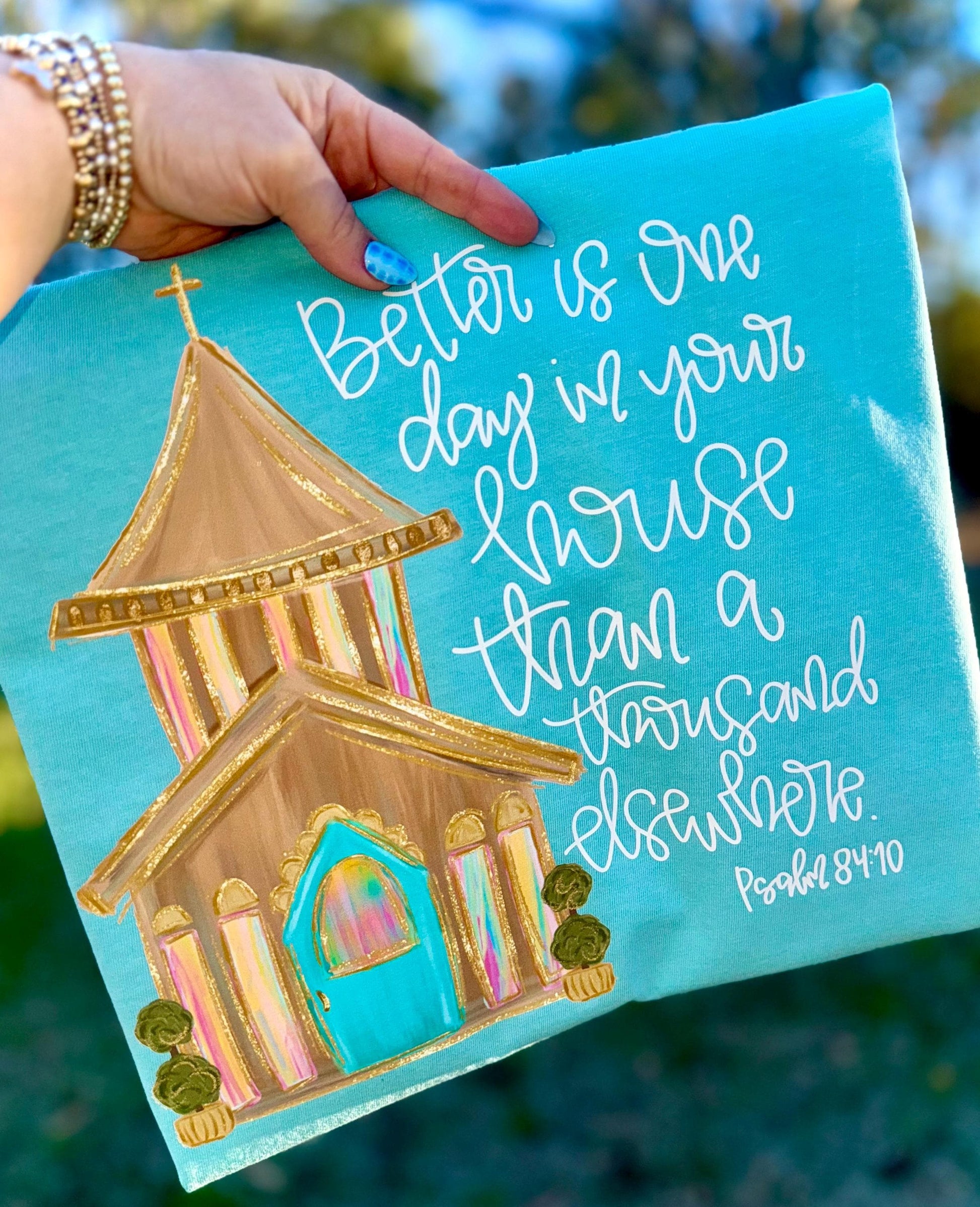 Church PNG, Religious PNG, Psalm 84:10 PNG, Bible Verse Png, Brushstroke Art Png, Watercolor Png, Faux Gold Png, Jesus Png, Trendy Png