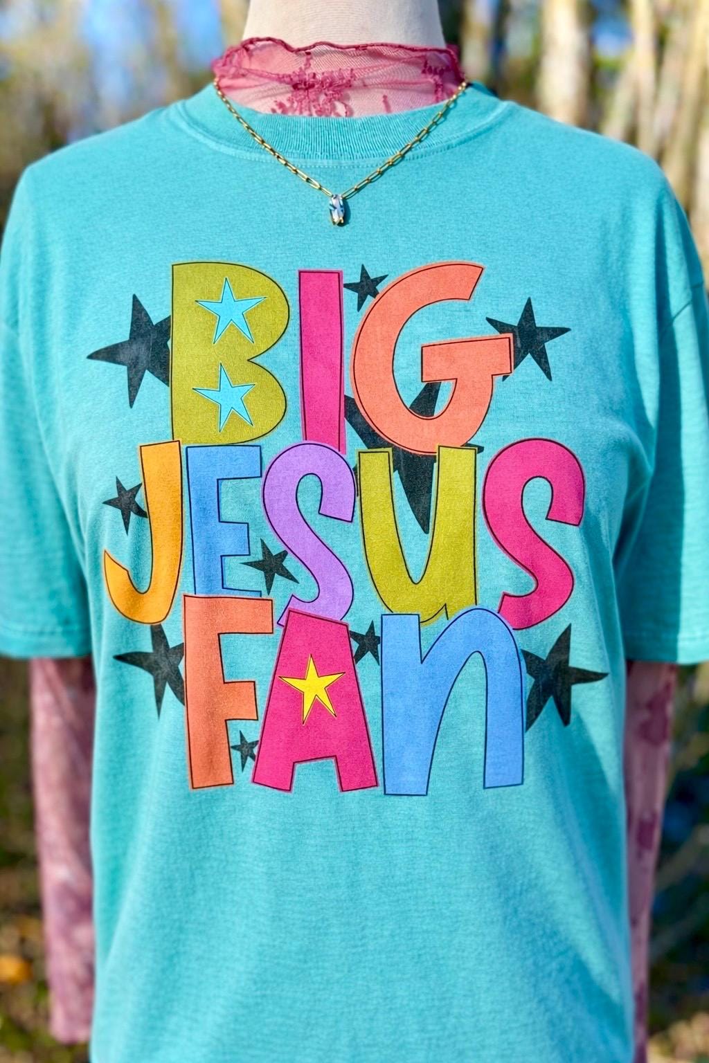 Big Jesus Fan PNG, Religious PNG, Christian PNG, Inspirational Png, Bold Letters Png, Girly Png, Stars Png, Faith Png, Boutique Png, Doodle
