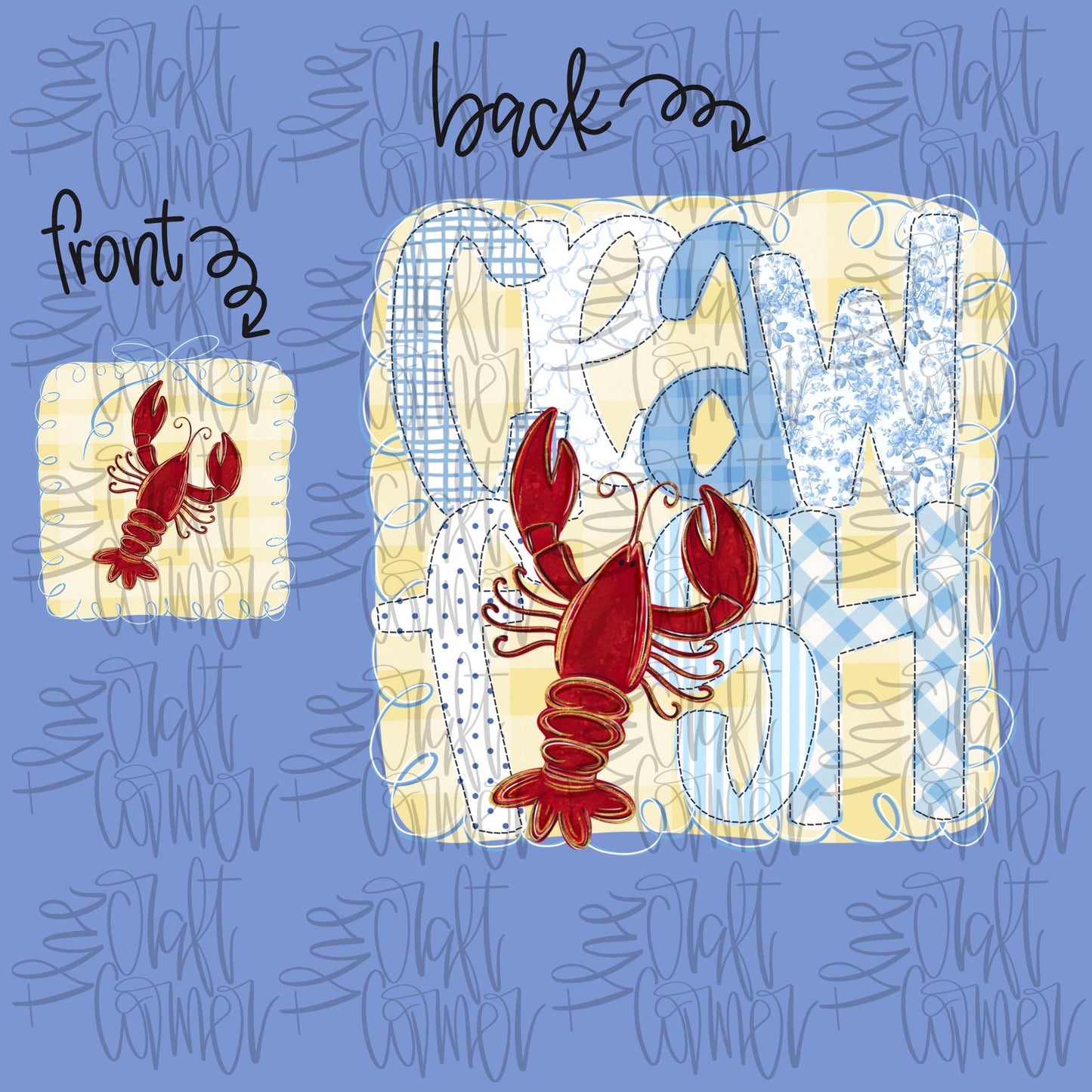 Crawfish Season PNG, Seafood PNG, Southern PNG, Crawfish Png, Trendy Png, Put Some South In Ya Mouth Png, Boutique Png, Gingham Png