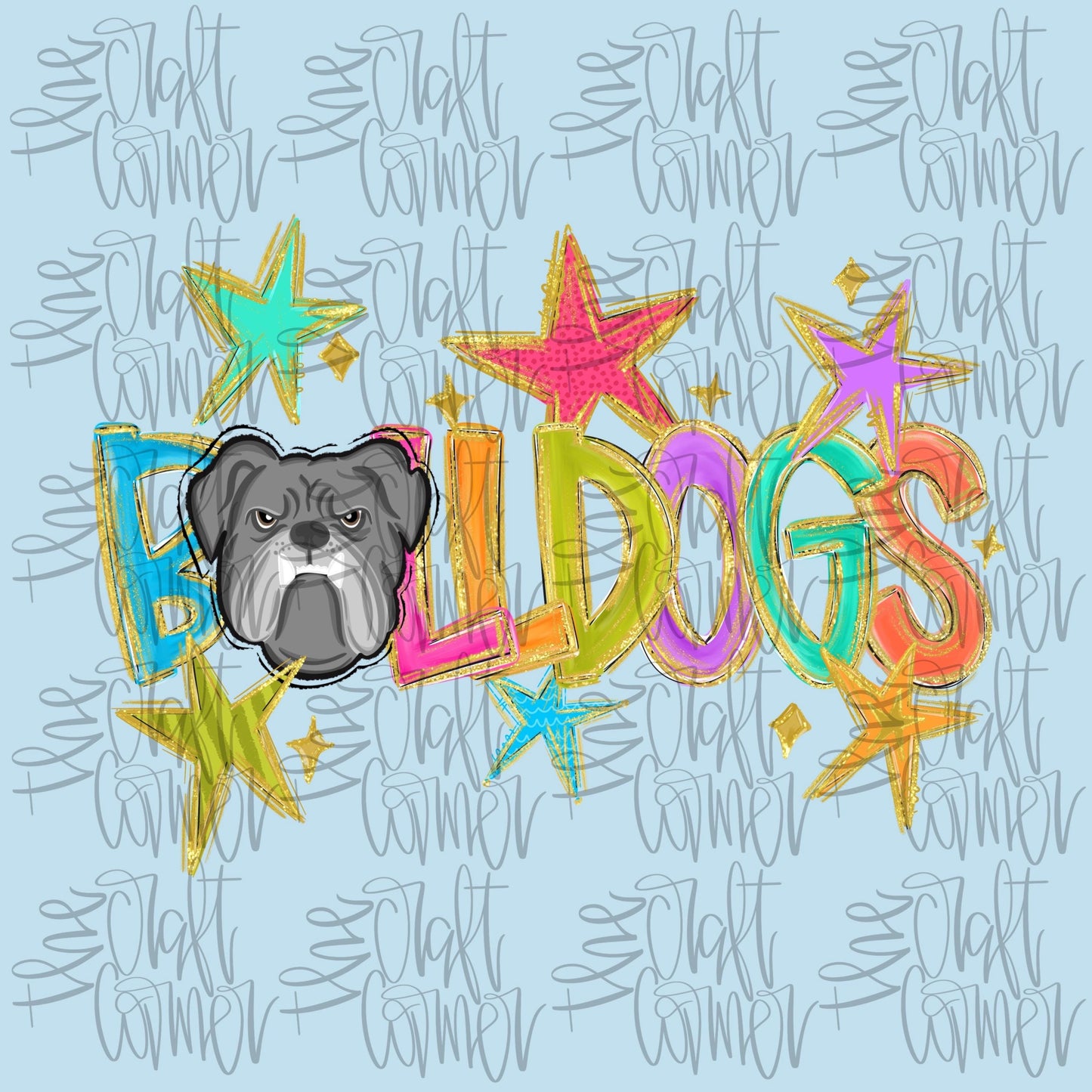 Bulldogs Mascot PNG, Preppy School Spirit PNG, Mascot PNG, Game Day Png, Preppy Png, Trendy Png, Preppy Team Spirit Png, Faux Glitter Png