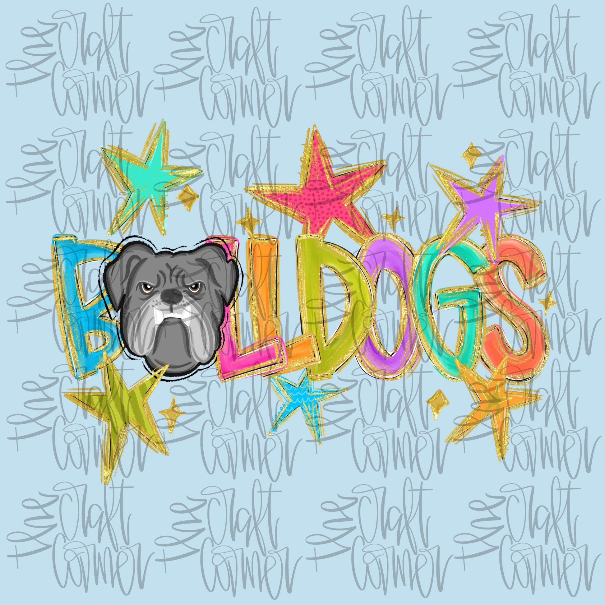 Bulldogs Mascot PNG, Preppy School Spirit PNG, Mascot PNG, Game Day Png, Preppy Png, Trendy Png, Preppy Team Spirit Png, Faux Glitter Png