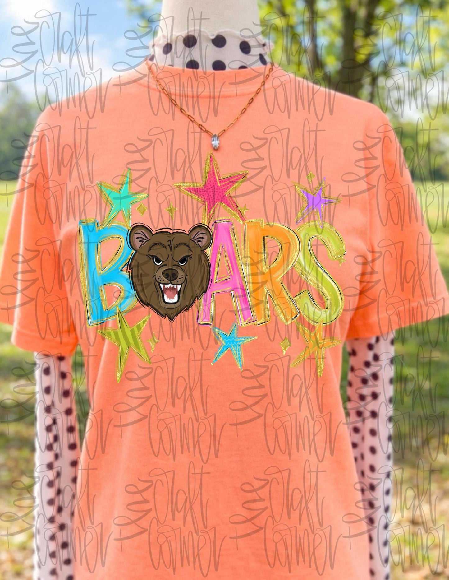 Bears Mascot PNG, Preppy School Spirit PNG, Mascot PNG, Game Day Png, Preppy Png, Trendy Png, Preppy Team Spirit Png, Faux Glitter Png