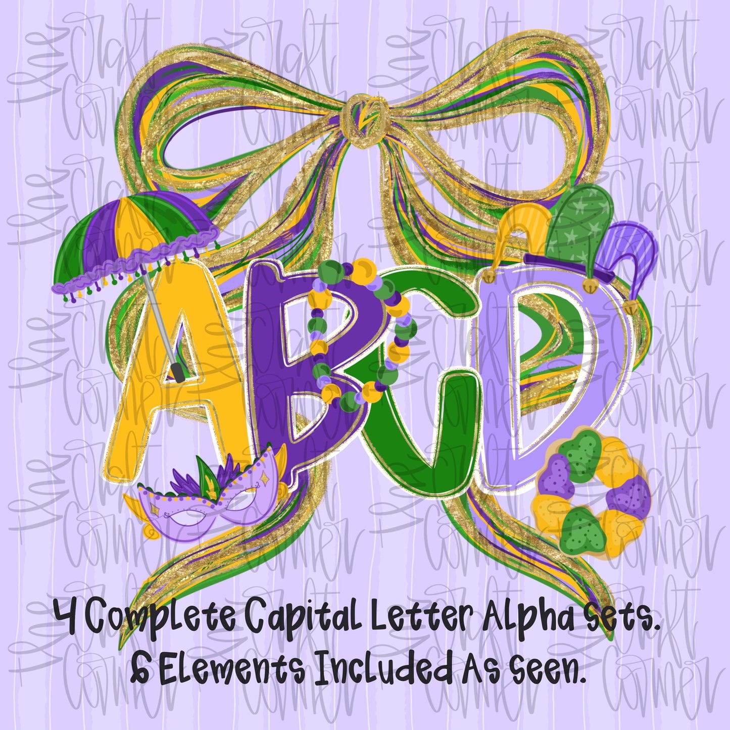Mardi Gras Alpha PNG, A-Z, Carnival Alpha PNG, Krewe Alpha PNG, Coquette Alpha Png, Mardi Coquette Png, Faux Glitter Png, Trending Png