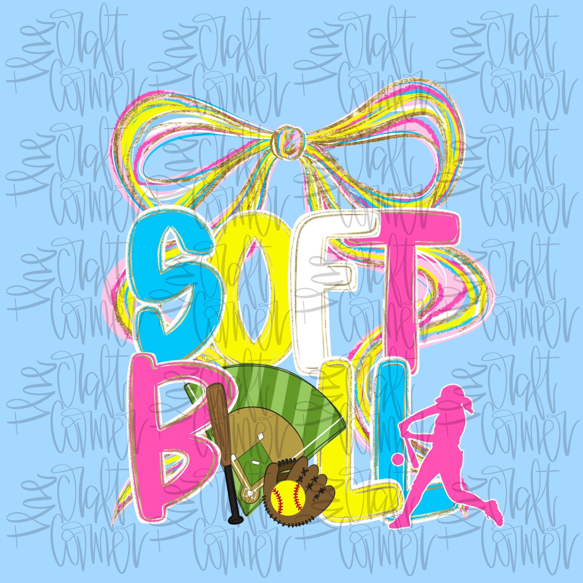 Softball Coquette PNG, Sports PNG, Watercolor PNG, Baseball Png, Ball Png, Pitcher Png, Swing Batter Batter Png, Girly Png, Home Run Png