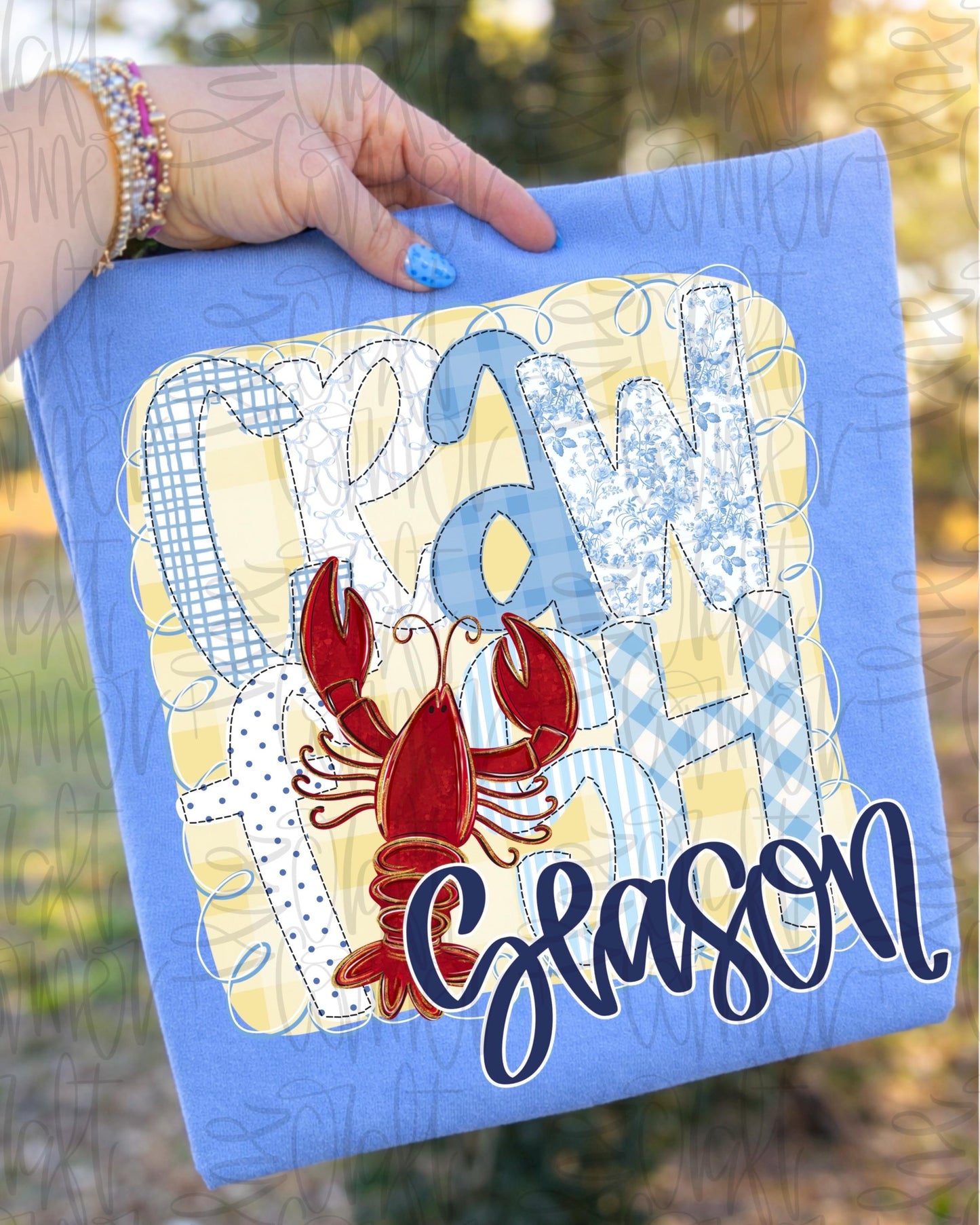 Crawfish Season PNG, Seafood PNG, Southern PNG, Crawfish Png, Trendy Png, Put Some South In Ya Mouth Png, Boutique Png, Gingham Png