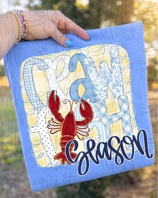 Crawfish Season PNG, Seafood PNG, Southern PNG, Crawfish Png, Trendy Png, Put Some South In Ya Mouth Png, Boutique Png, Gingham Png