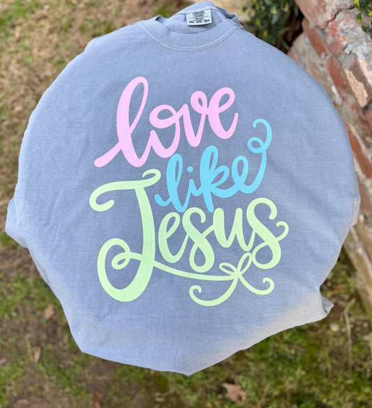 Love Like Jesus PNG, Faith PNG, Religious PNG, Spring Png, Whimsy Png, Girly Png, Dainty Png, Coquette Png, Hand Lettering Png, Preppy Png