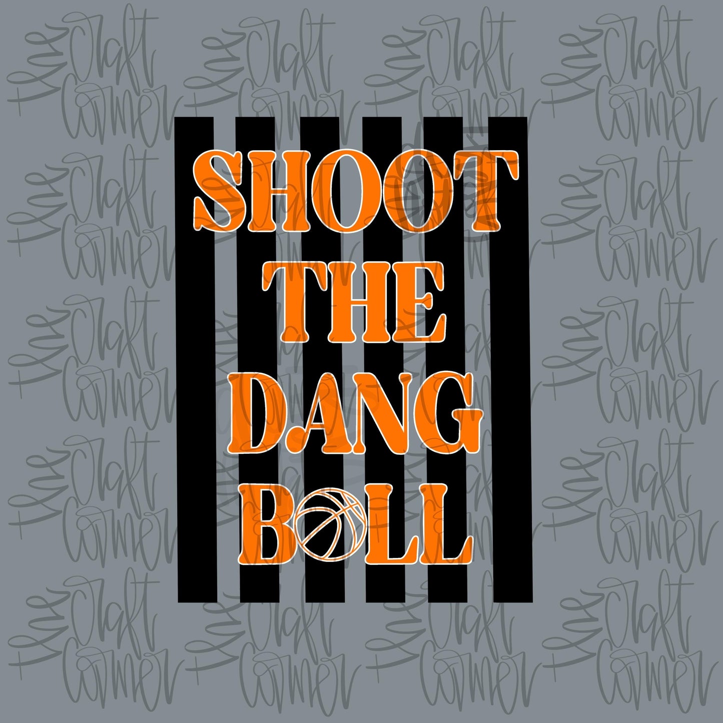 Basketball PNG, Shoot The Dang Ball PNG, Nothing But Net Png, B Ball Png, Sports Png, Stripes Png, Preppy Png, Trendy Png, Game Day Png