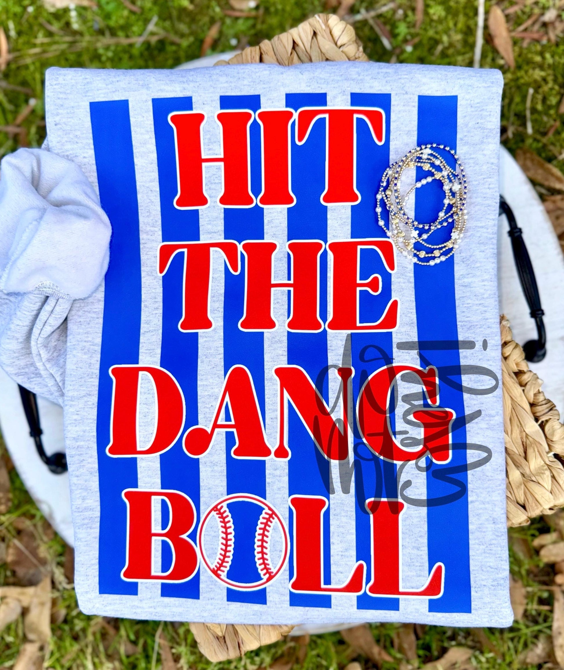 Baseball PNG, Hit The Dang Ball PNG, Home Run Png, Swing Batter Batter Png, Sports Png, Stripes Png, Preppy Png, Trendy Png, Game Day Png