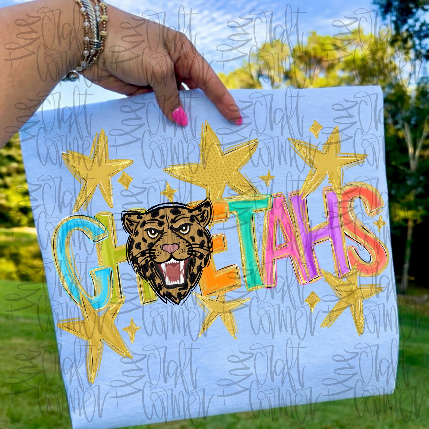 Cheetahs Mascot PNG, School Spirit PNG, Mascot PNG, Game Day Png, Preppy Png, Trendy Png, Preppy Team Spirit Png, Faux Glitter Png