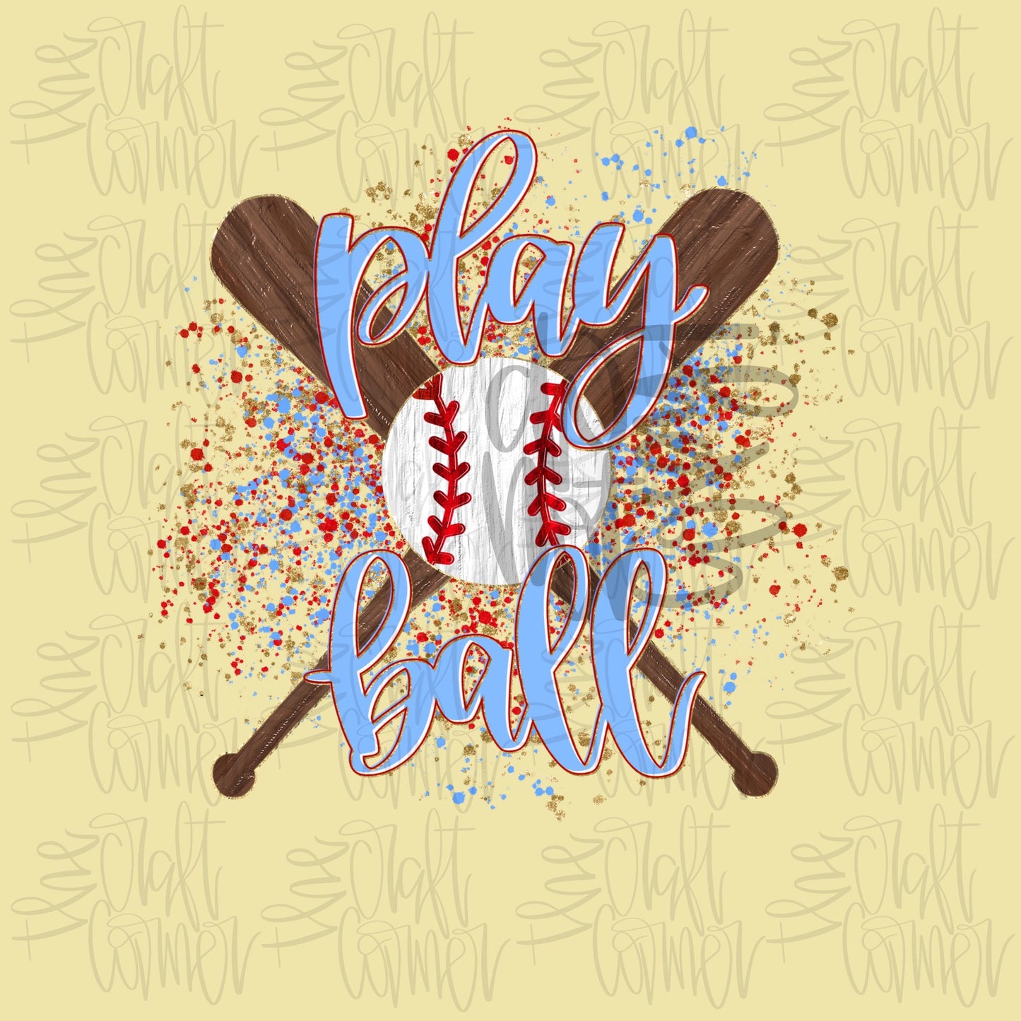 Baseball PNG, Play Ball PNG, Baseball Splatter PNG, Game Day Png, Realistic Paint Png, Brushstroke Png, Girly Png, Faux Glitter Png