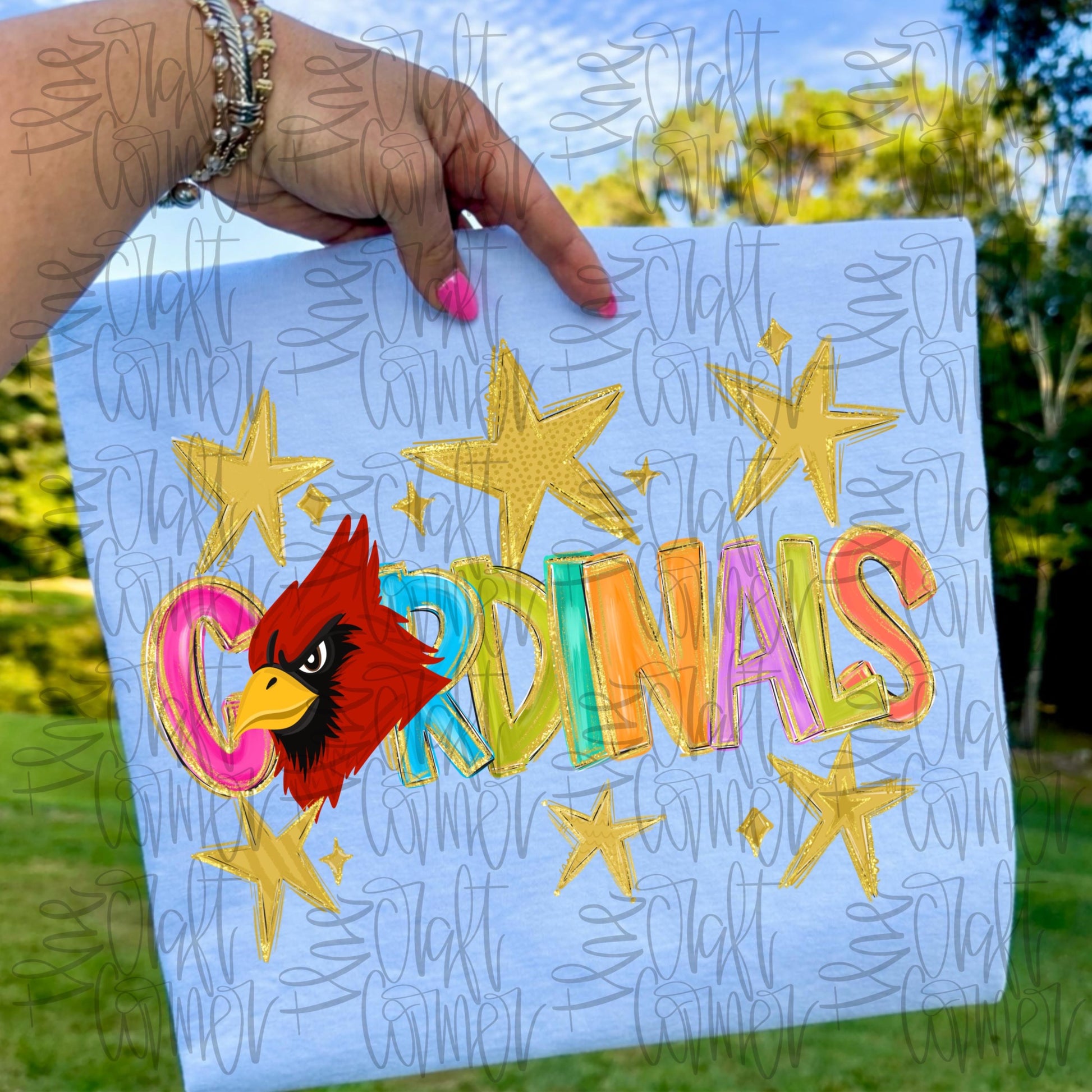 Cardinals Mascot PNG, School Spirit PNG, Mascot PNG, Game Day Png, Preppy Png, Trendy Png, Preppy Team Spirit Png, Faux Glitter Png