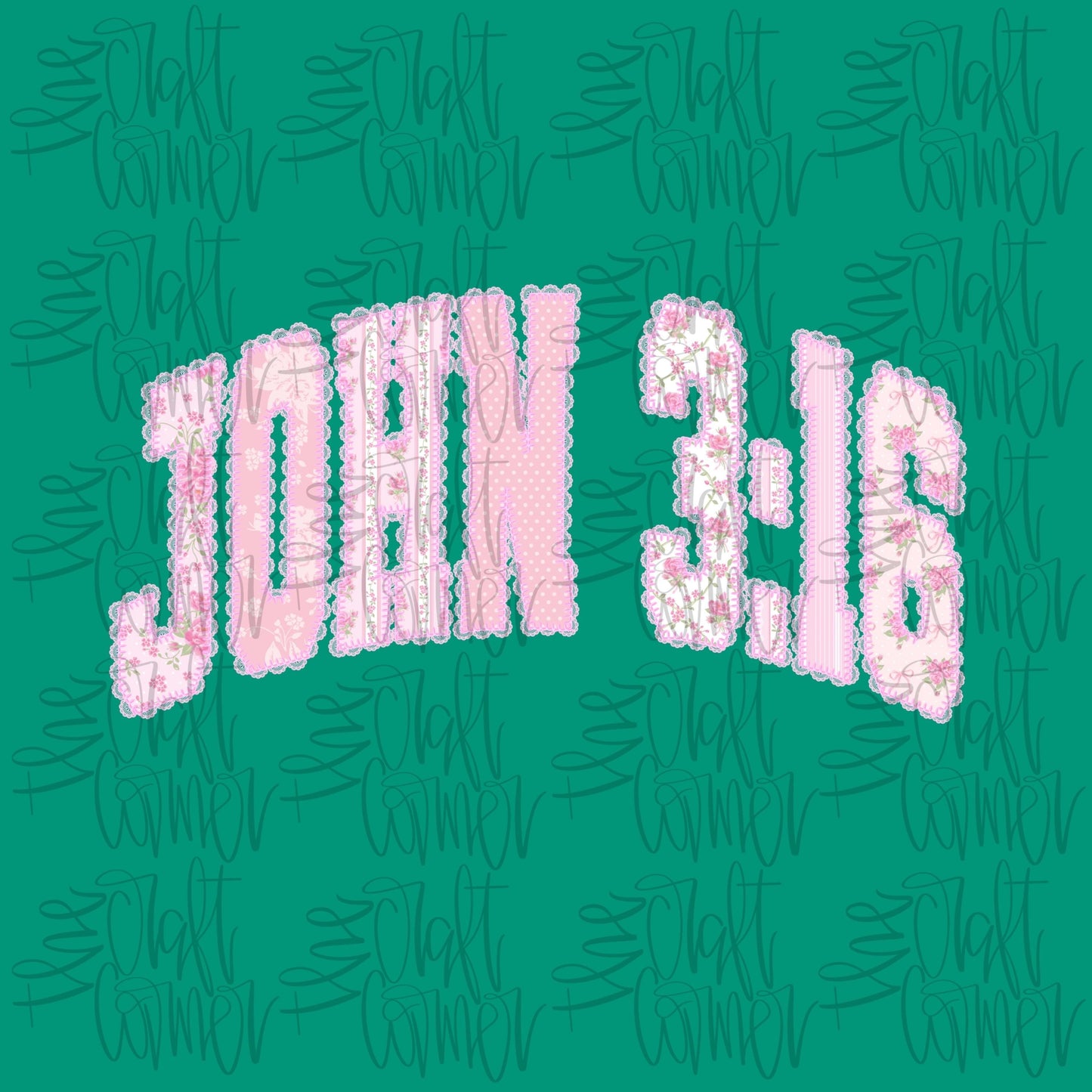 John 3:16 PNG, Biblical PNG, Dainty PNG, Religious Png, Floral Png, Grandmillennial Png, Doodle Png, Lace Png, Preppy Png, Bible Verse