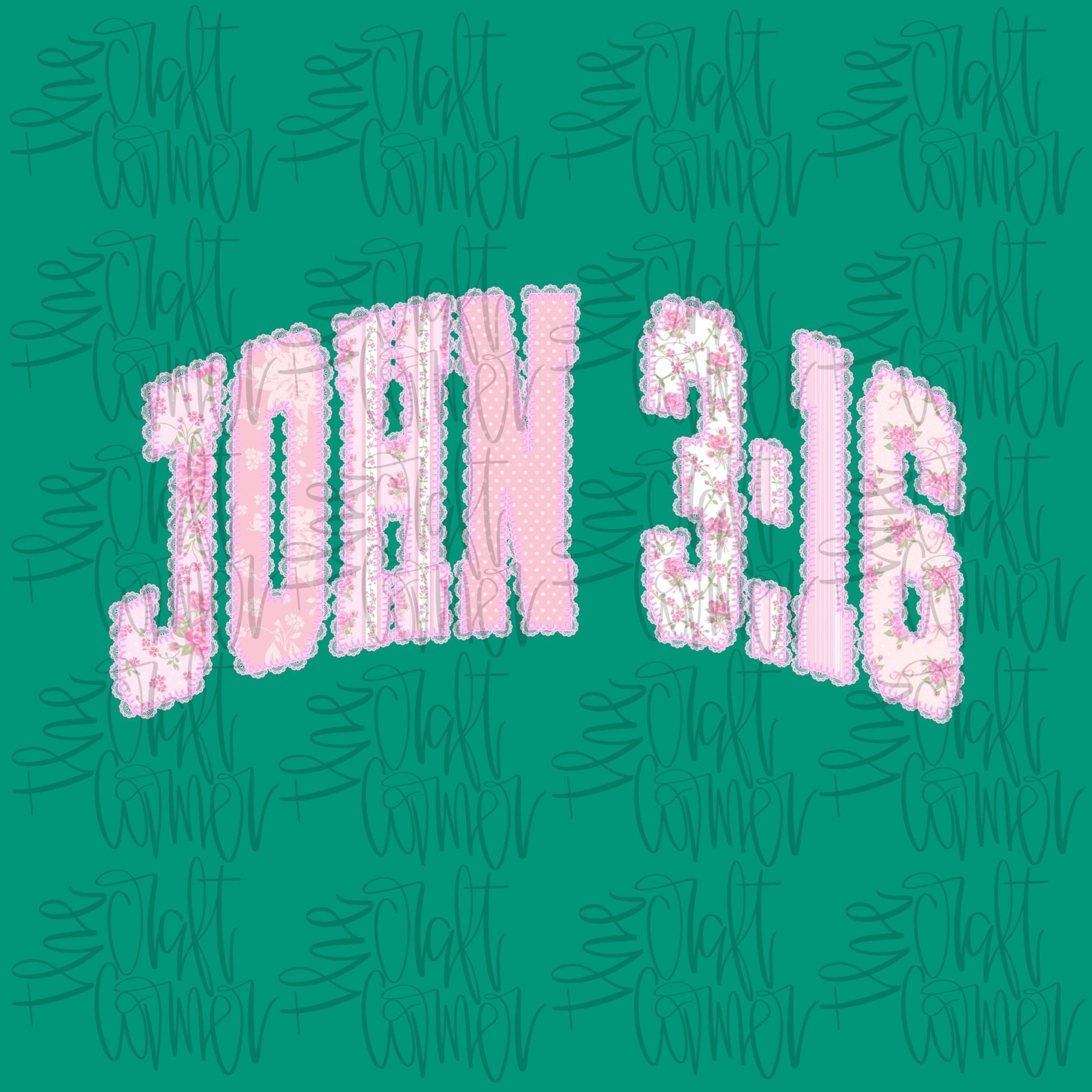 John 3:16 PNG, Biblical PNG, Dainty PNG, Religious Png, Floral Png, Grandmillennial Png, Doodle Png, Lace Png, Preppy Png, Bible Verse