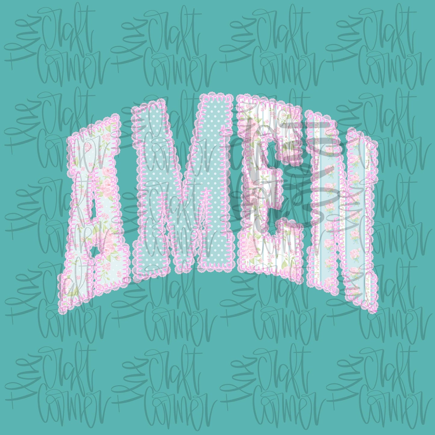 Amen PNG, Biblical PNG, Dainty PNG, Religious Png, Jesus Png, Grandmillennial Png, Doodle Png, Lace Png, Preppy Floral Png, Girly Png