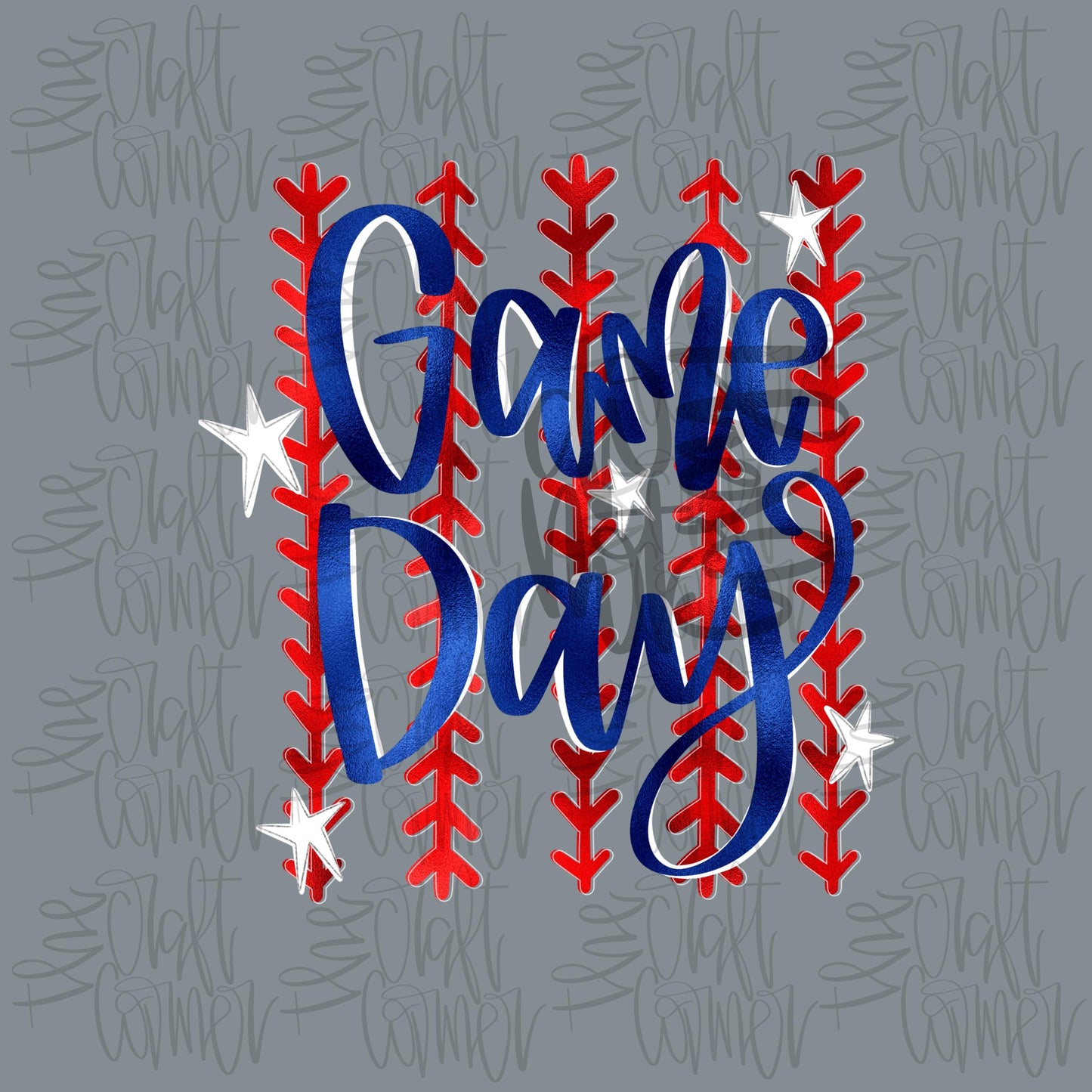 Baseball PNG, Game Day PNG, Home Run PNG, Faux Metallic Png, Swing Batter Batter Png, Sports Png, Stripes Png, Preppy Png, Trendy Png
