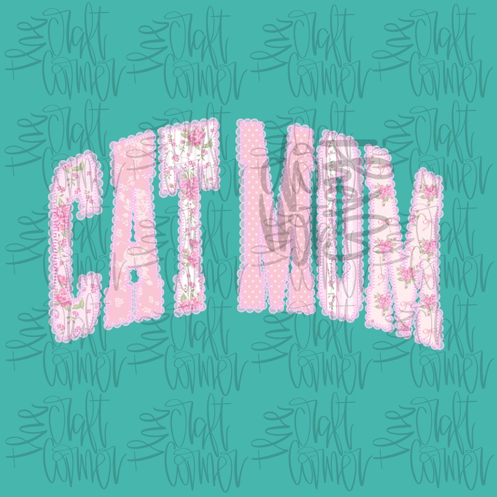 Cat Mom PNG, Mom PNG, Dainty PNG, Lace Png, Girly Png, Grandmillennial Png, Doodle Png, Preppy Floral Png, Mommy and Me Png, Mothers Day Png
