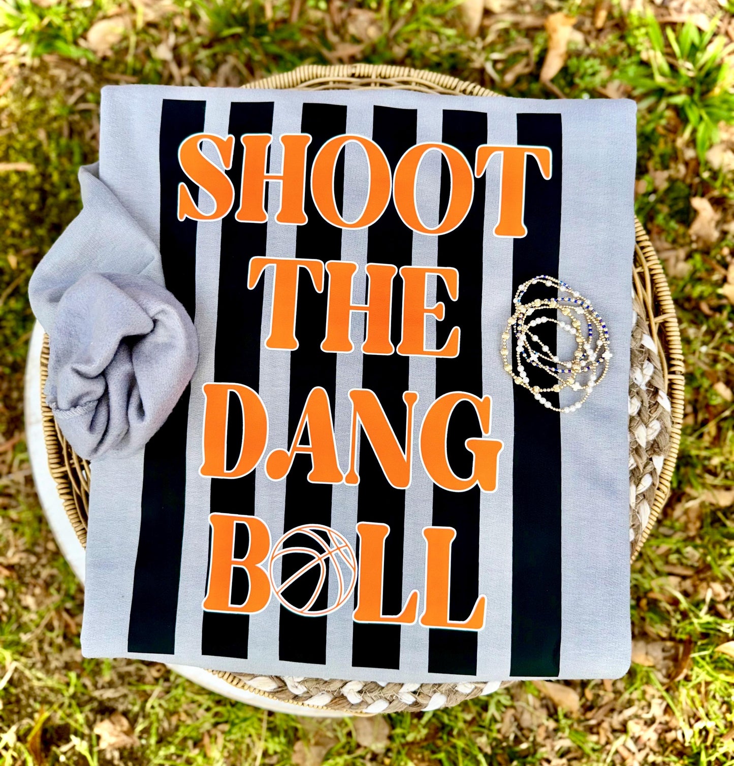 Basketball PNG, Shoot The Dang Ball PNG, Nothing But Net Png, B Ball Png, Sports Png, Stripes Png, Preppy Png, Trendy Png, Game Day Png