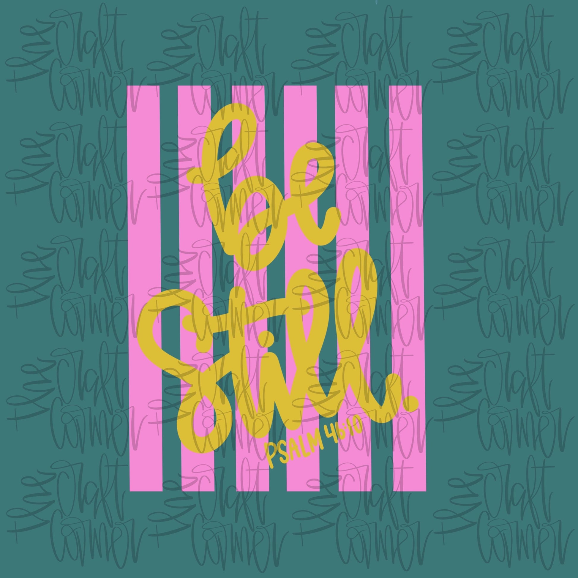 Be Still PNG, Faith PNG, Religious PNG, Spring Png, Whimsy Png, Girly Png, Stripes Png, Dainty Png, Coquette Png, Love Like Jesus Png