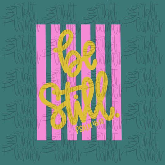 Be Still PNG, Faith PNG, Religious PNG, Spring Png, Whimsy Png, Girly Png, Stripes Png, Dainty Png, Coquette Png, Love Like Jesus Png