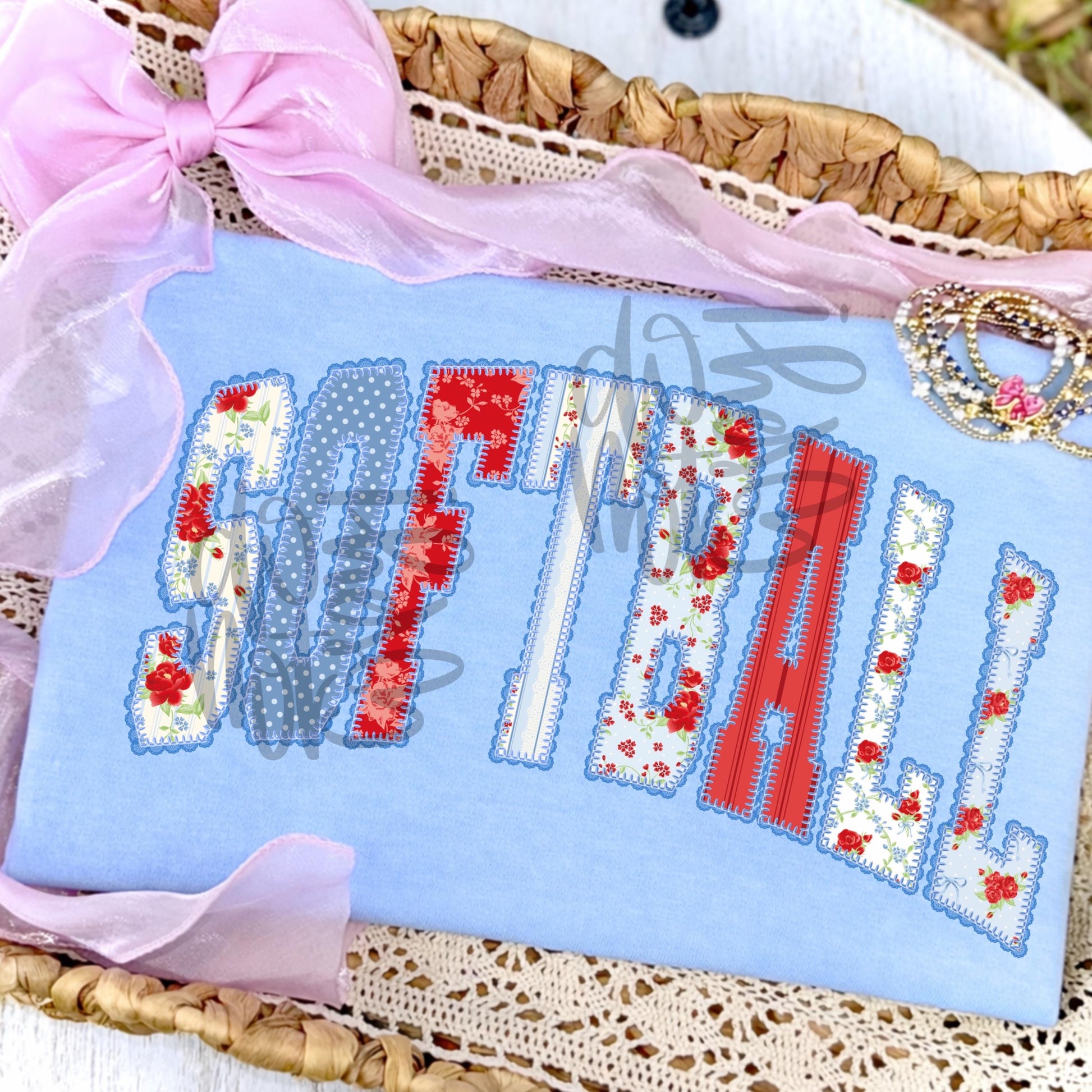 Softball PNG, Play Ball PNG, Dainty PNG, Game Day Png, Floral Png, Grandmillennial Png, Doodle Png, Lace Png, Preppy Floral Png, Girly Png