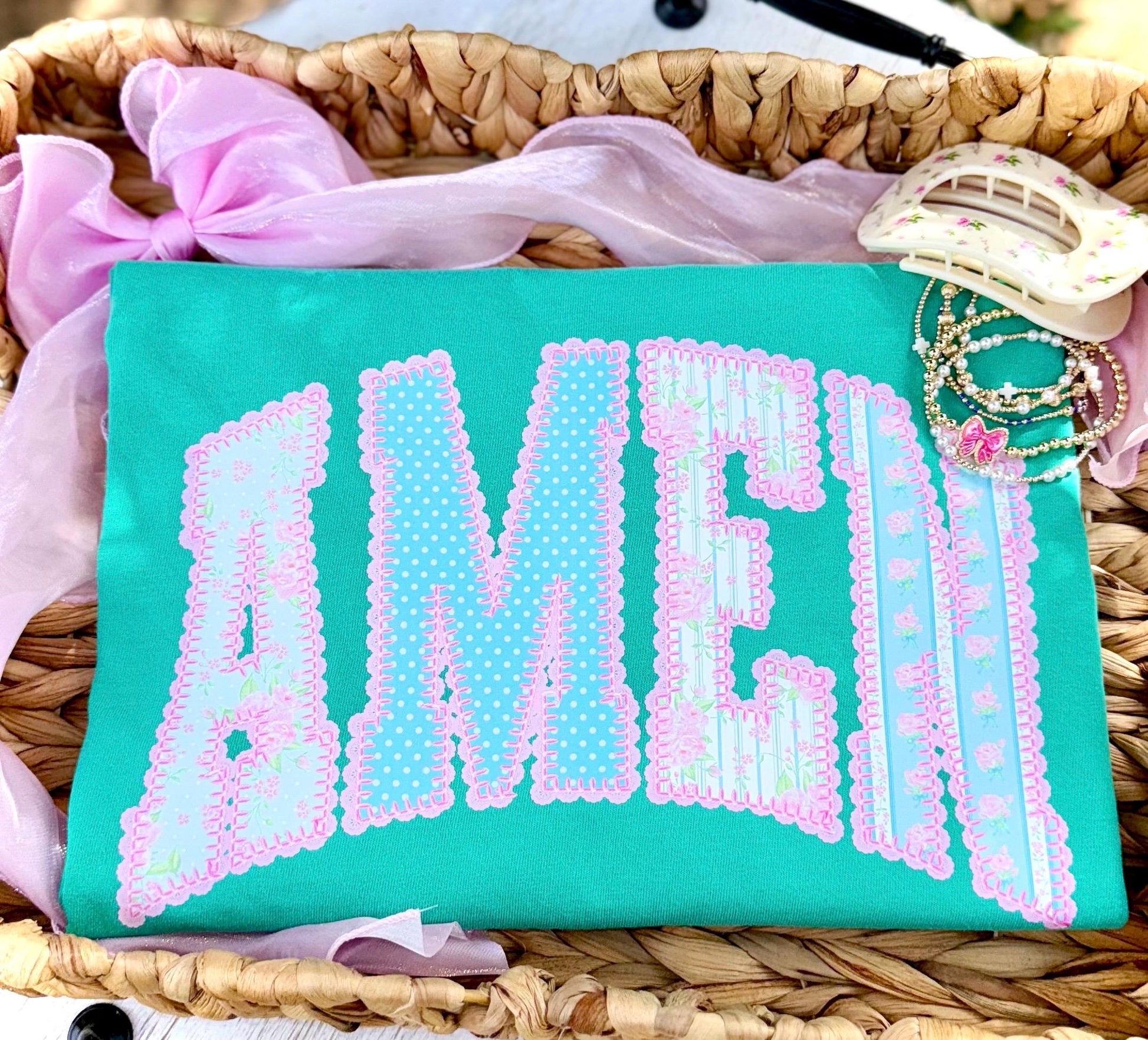 Amen PNG, Biblical PNG, Dainty PNG, Religious Png, Jesus Png, Grandmillennial Png, Doodle Png, Lace Png, Preppy Floral Png, Girly Png