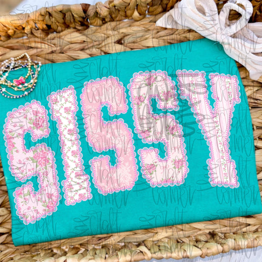 Sissy PNG, Sis PNG, Dainty PNG, Lace Png, Girly Png, Grandmillennial Png, Doodle Png, Preppy Floral Png, Mommy and Me Png, Mothers Day Png