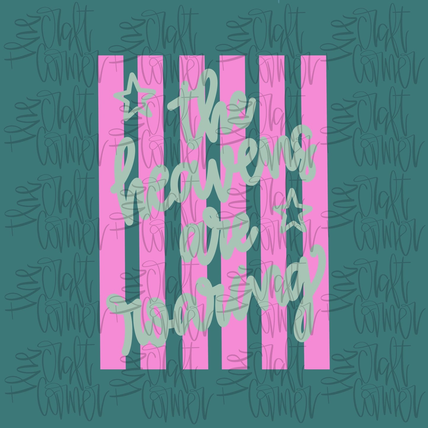 The Heavens Are Roaring PNG, Faith PNG, Religious PNG, Spring Png, Whimsy Png, Girly Png, Dainty Png, Stripes Png, Love Like Jesus Png