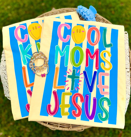 Cool Moms Love Jesus PNG, Mama PNG, Mom Life PNG, Spring Png, Whimsy Png, Girly Png, Dainty Png, Stripes Png, Love Like Jesus Png