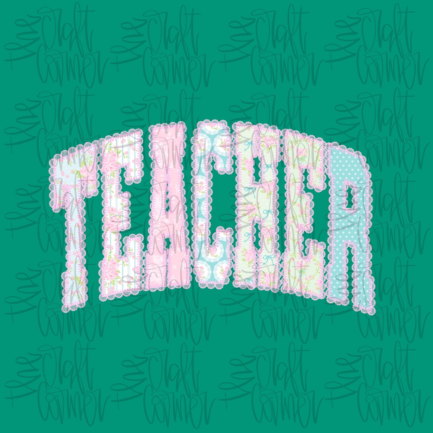 Teacher PNG, Teach PNG, Dainty PNG, Lace Png, Girly Png, Grandmillennial Png, Doodle Png, Preppy Floral Png, Mothers Day Png