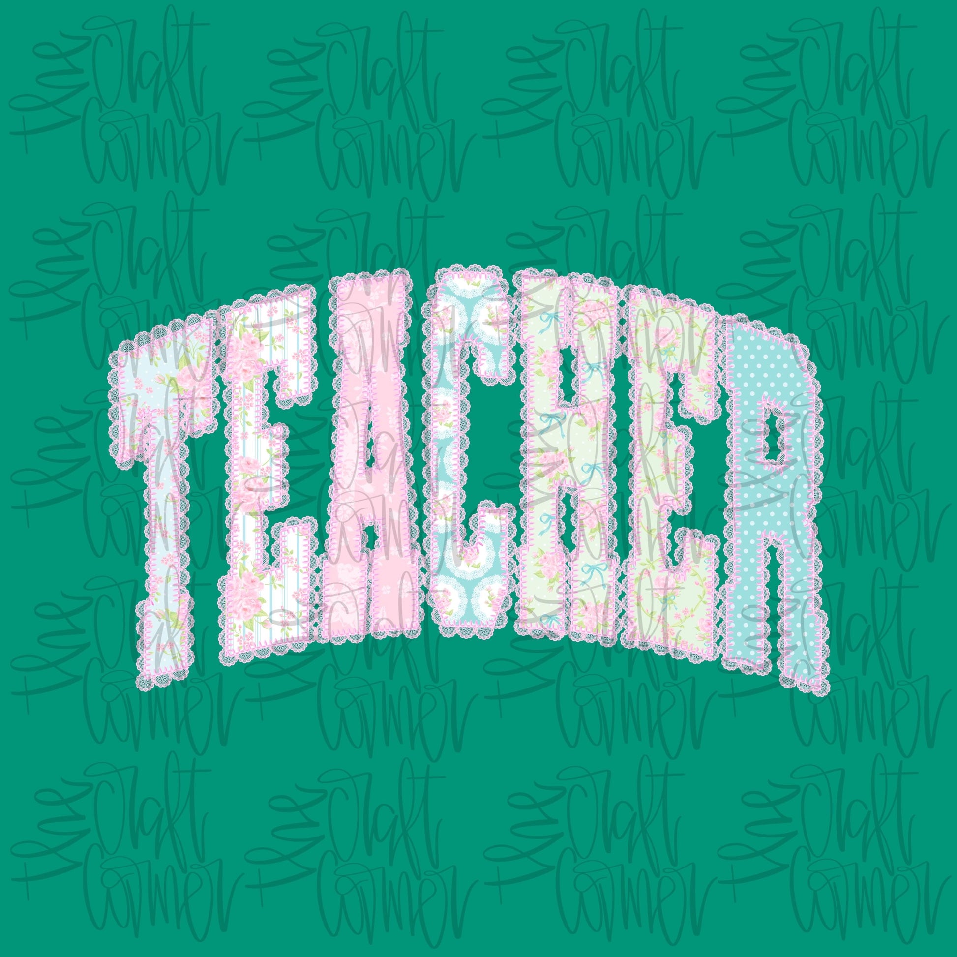 Teacher PNG, Teach PNG, Dainty PNG, Lace Png, Girly Png, Grandmillennial Png, Doodle Png, Preppy Floral Png, Mothers Day Png