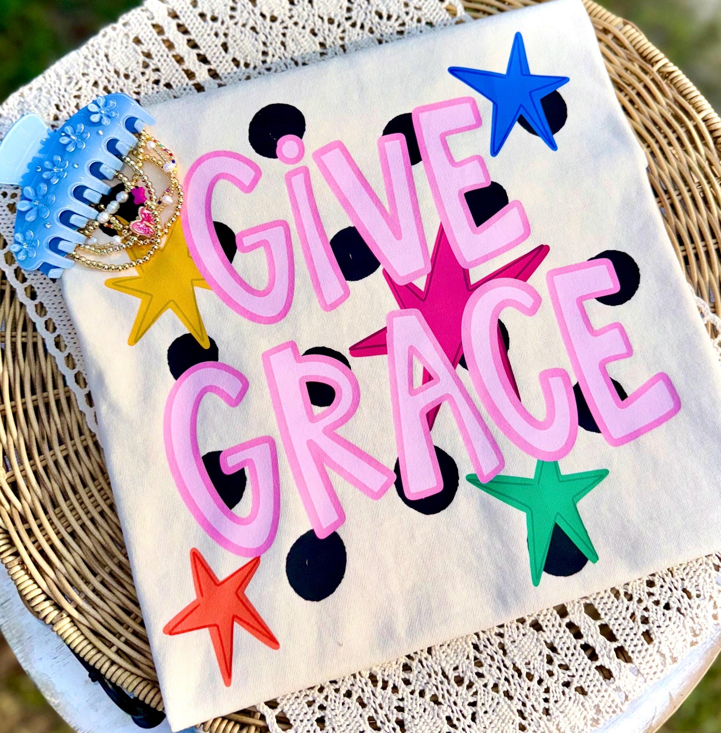 Give Grace PNG, Kindness PNG, Positivity PNG, Encouragement Png, Trendy Png, Girly Png, Doodle Png, Stars Png, Preppy Png