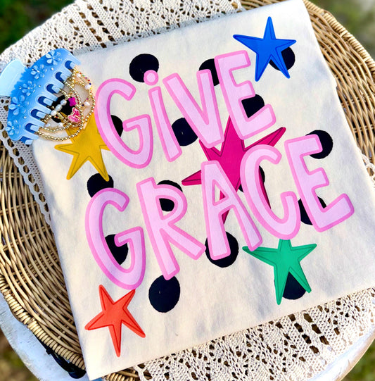 Give Grace PNG, Kindness PNG, Positivity PNG, Encouragement Png, Trendy Png, Girly Png, Doodle Png, Stars Png, Preppy Png