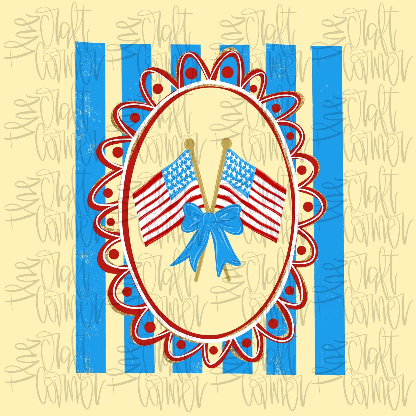 Patriotic Coquette PNG, Faith PNG, Patriotic PNG, American Png, Whimsy Png, Girly Png, Dainty Png, Stripes Png, Memorial Day Png