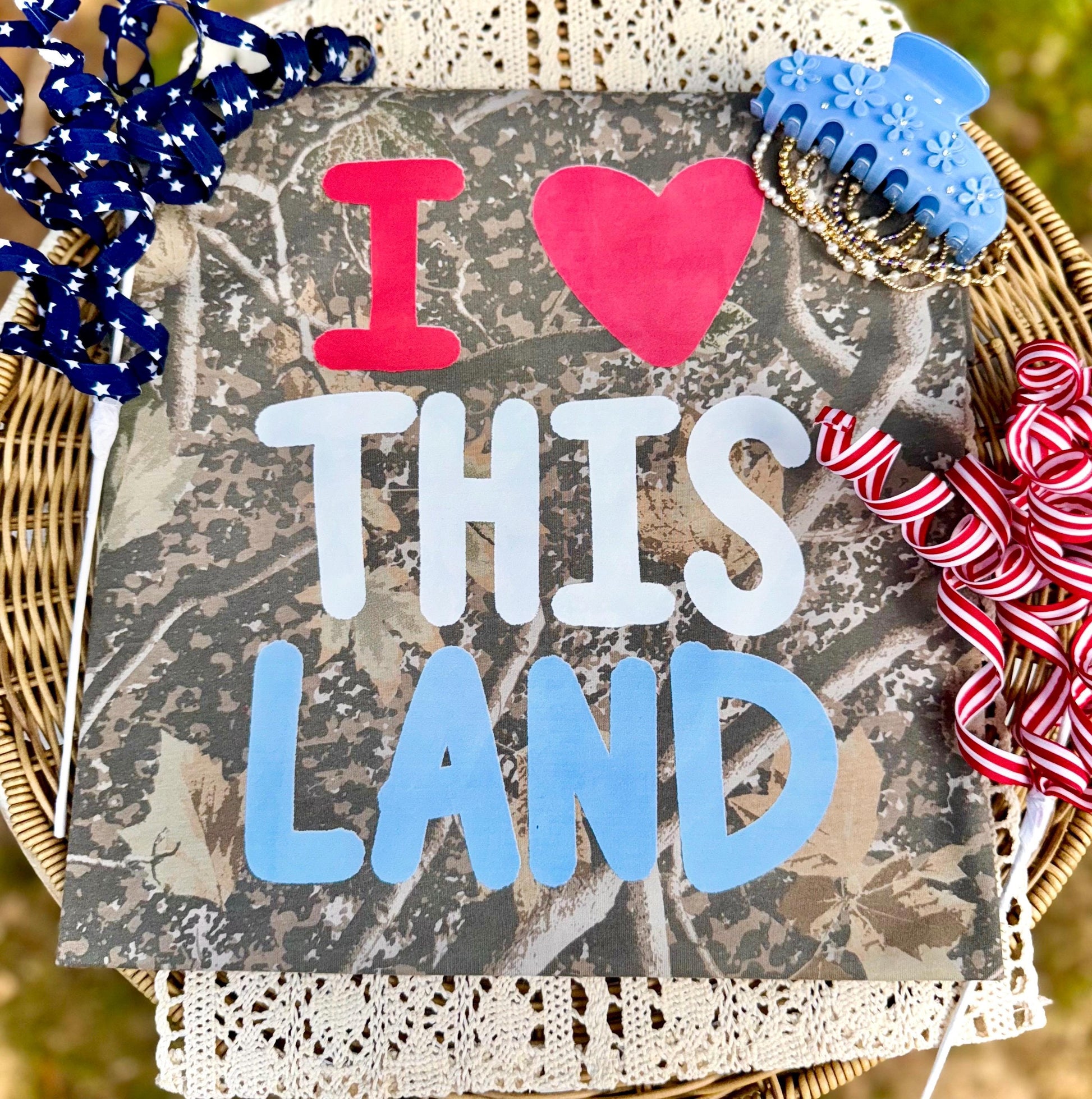 I Love This Land PNG, USA PNG, Patriotic Png, Memorial Day Png, Lake Day Png, Summer Time Png, July 4th Png, American Png, Camo Png, Preppy