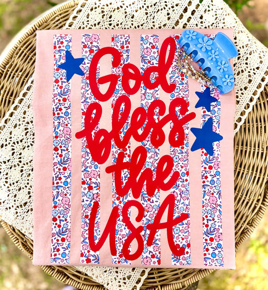 God Bless The USA PNG, Faith PNG, Patriotic Png, American Png, Whimsy Png, Girly Png, Dainty Png, Stripes Png, Memorial Day Png, July 4 Png