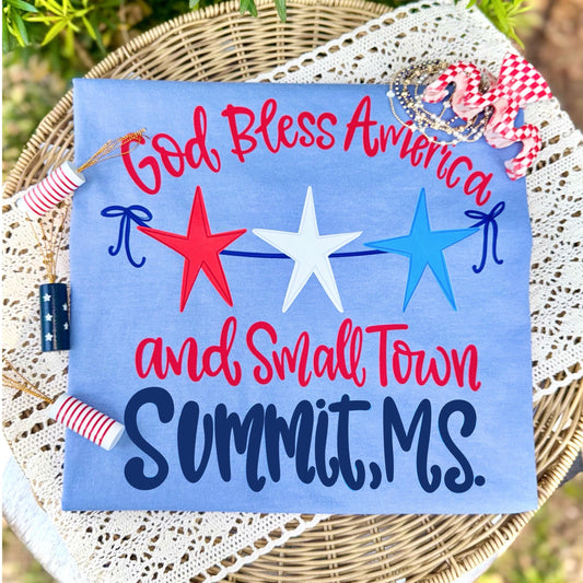 Small Town USA PNG, USA Png, Patriotic Png, Memorial Day Png, Personalized Png, Summer Time Png, July 4th Png, American Png, Stars Png,
