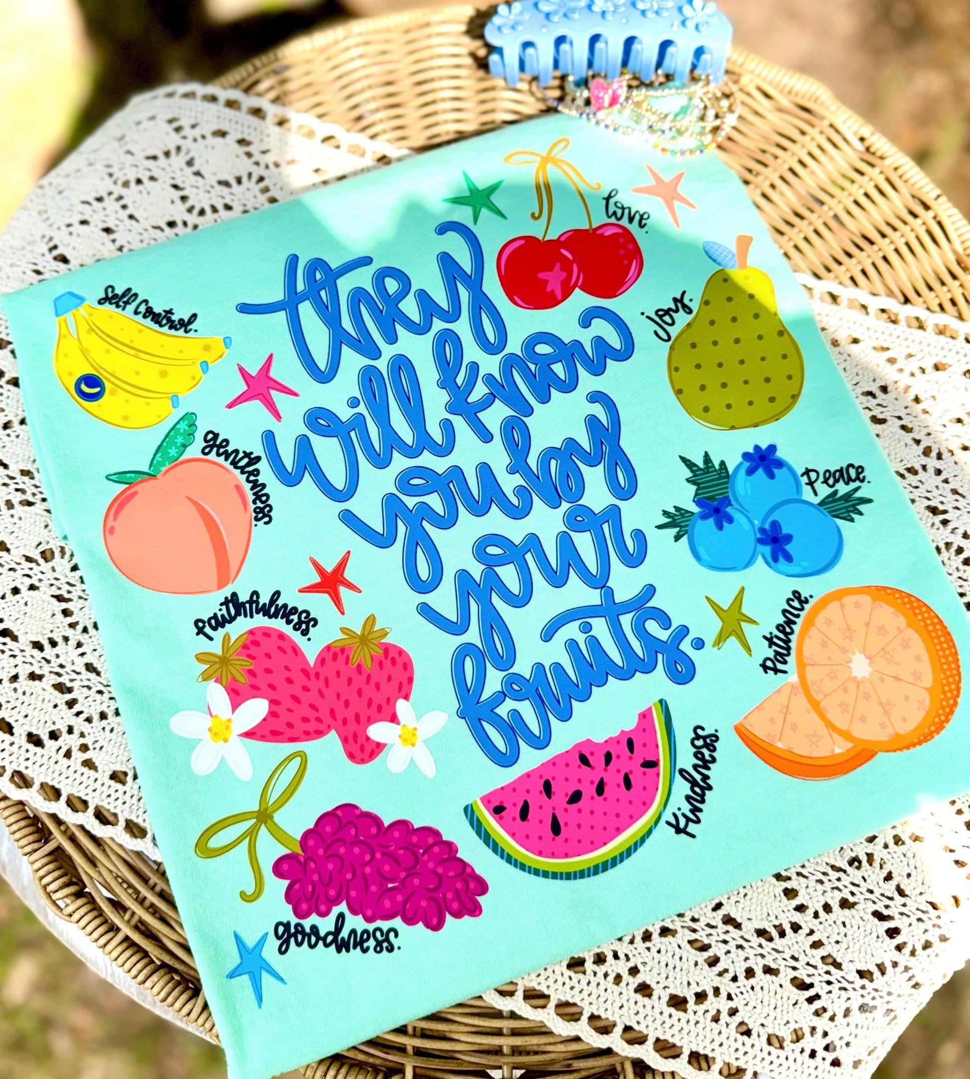 They Will Know You By Your Fruits PNG, Biblical PNG, Gods Promises PNG, Religious Png, Jesus Png, Bible Story Png, Doodle Png, Spring Png