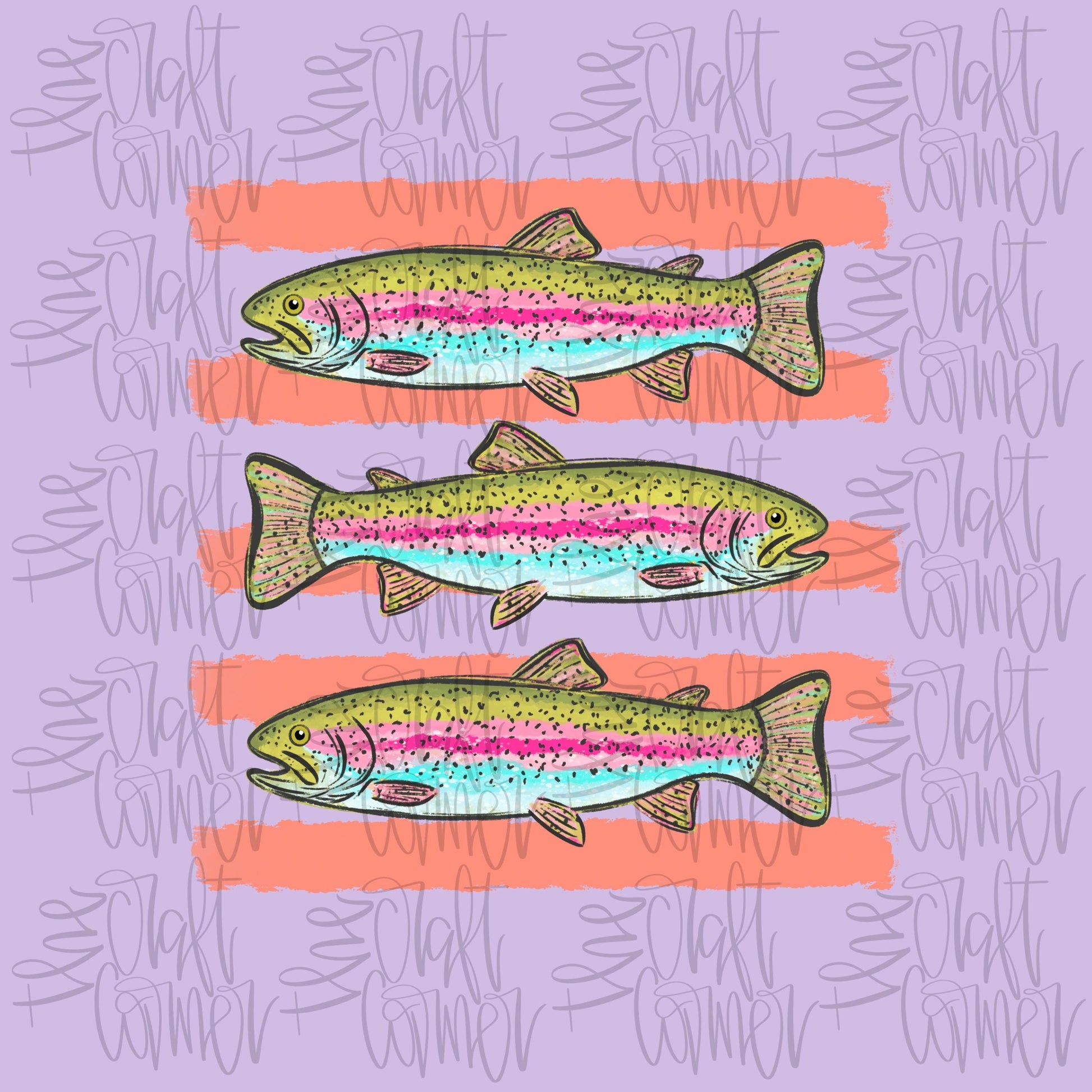 Trout PNG, Fish PNG, Summer PNG, Spring Png, Whimsy Png, Girly Png, Stripes Png, Dainty Png, Lake Days Png, Trout Fish Png, Trendy Png