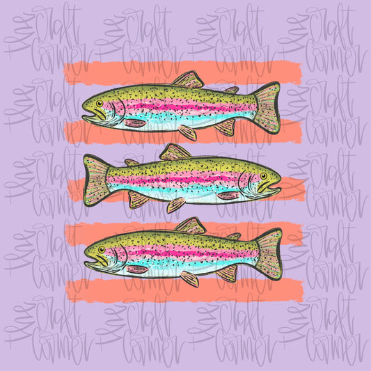 Trout PNG, Fish PNG, Summer PNG, Spring Png, Whimsy Png, Girly Png, Stripes Png, Dainty Png, Lake Days Png, Trout Fish Png, Trendy Png