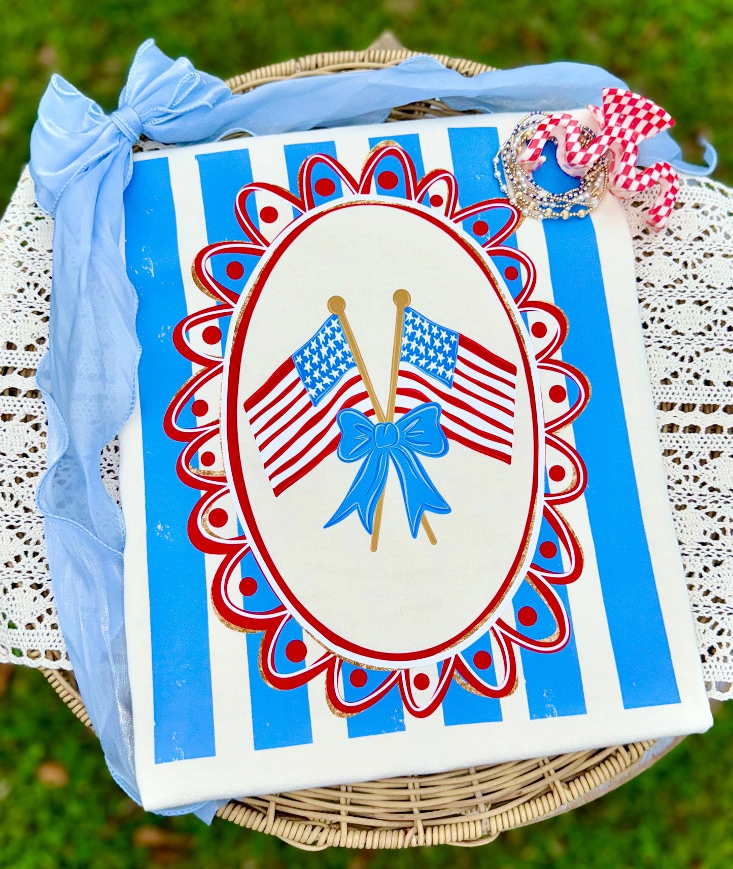 Patriotic Coquette PNG, Faith PNG, Patriotic PNG, American Png, Whimsy Png, Girly Png, Dainty Png, Stripes Png, Memorial Day Png